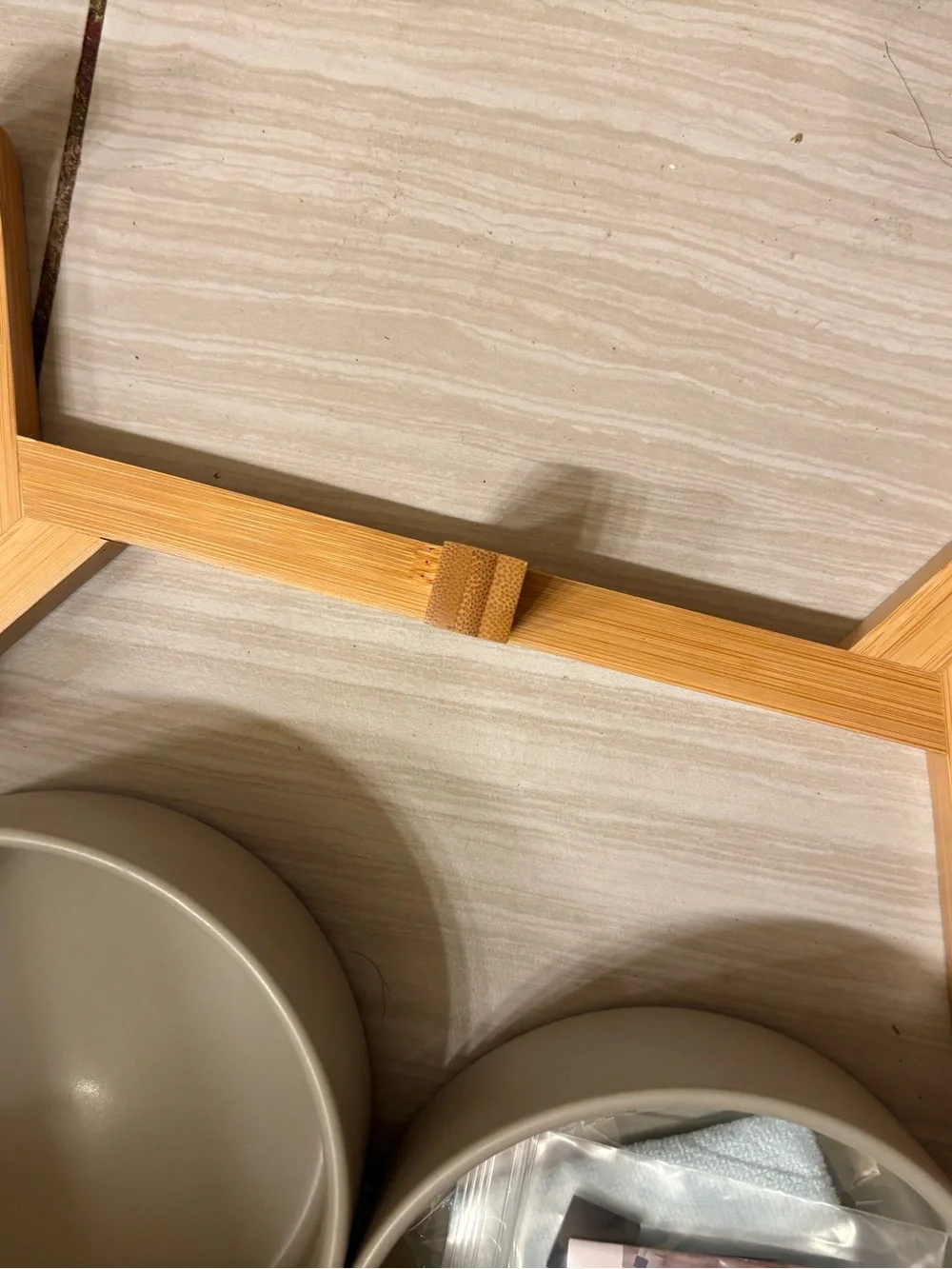SpunkyJunky Double Pet Bowls - Light Gray